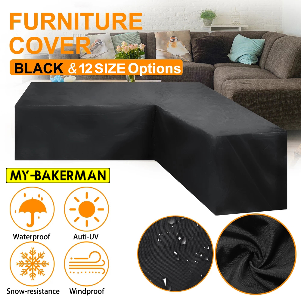 Outdoor Furniture Cover Xl - 12 Size Waterproof L Shape Rattan