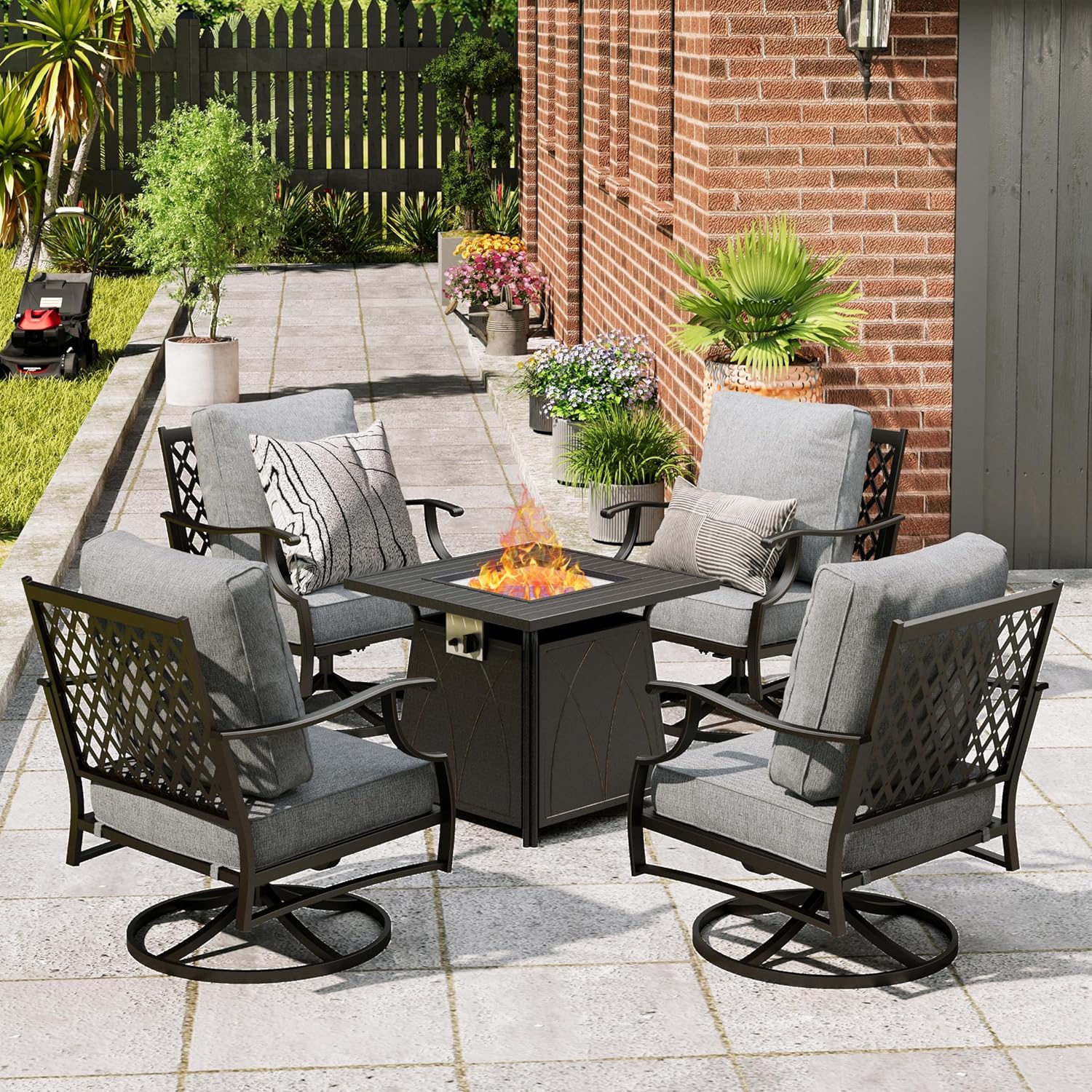 Outdoor Furniture Set With Fire Pit - Patio Furniture Set with Fire Pit