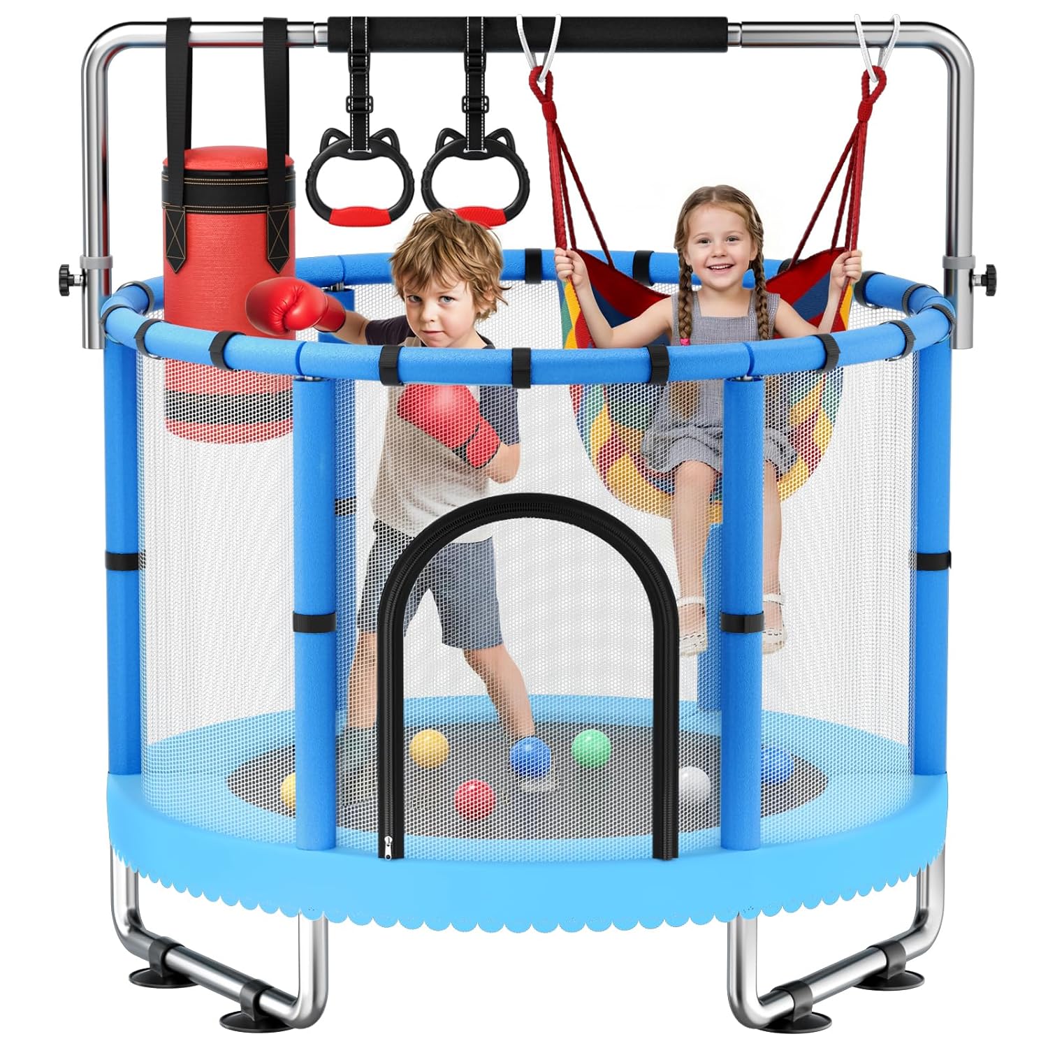 Outdoor Furniture Designer - Toddler Trampoline,Trampoline for Kids with Enclosure,440lbs