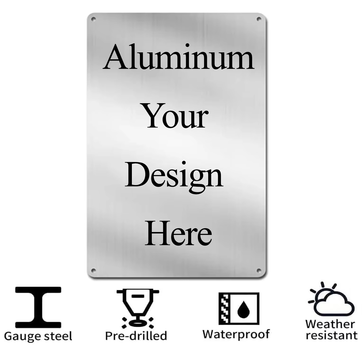 Outdoor Furniture Metal - Custom Sign Metal Aluminum Plate Outdoor
