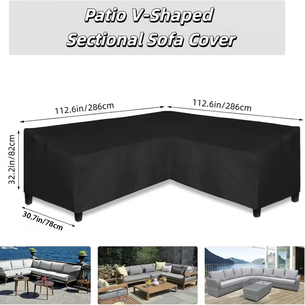 Heavy-duty L-shaped outdoor so - Outdoor Furniture Cover Xl บทวิจารณ์และราคา