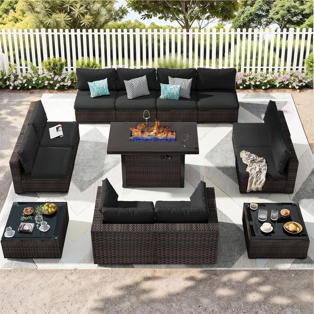 13-Piece Outdoor Sectional Pat - Outdoor Furniture And Fire Pit บทวิจารณ์และราคา