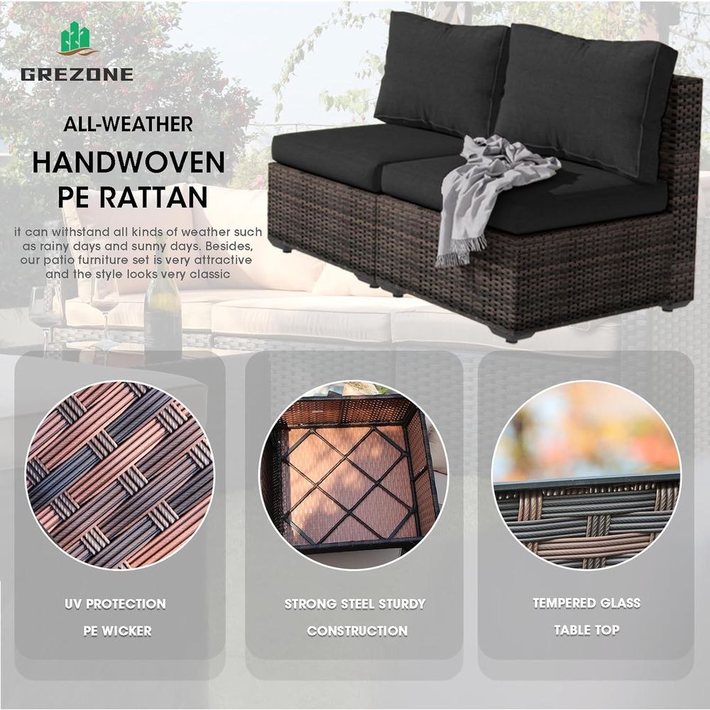 13-Piece Outdoor Sectional Pat - Outdoor Furniture And Fire Pit บทวิจารณ์และราคา