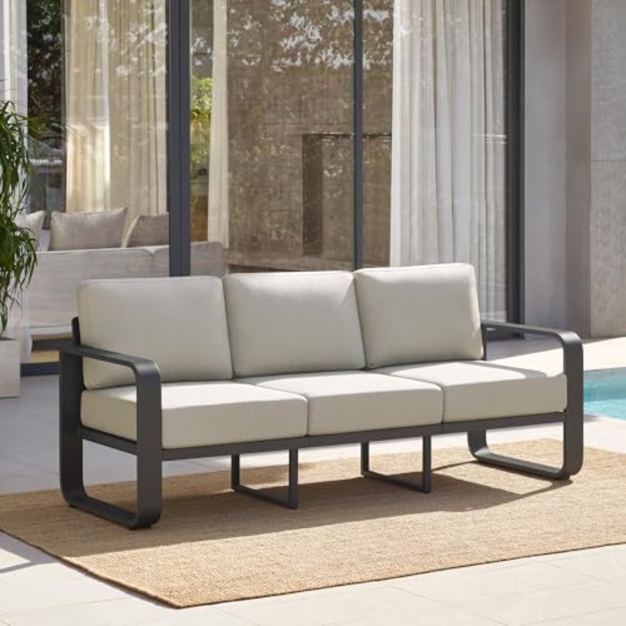 Aluminum Outdoor 3-Seater Sofa - Outdoor Furniture Without Cushions บทวิจารณ์และราคา