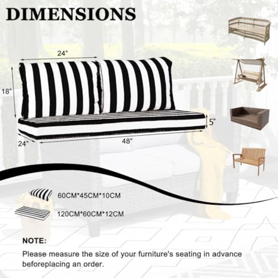 Outdoor Loveseat Cushion Set 4 - Outdoor Furniture Cushions 24 X 24 บทวิจารณ์และราคา