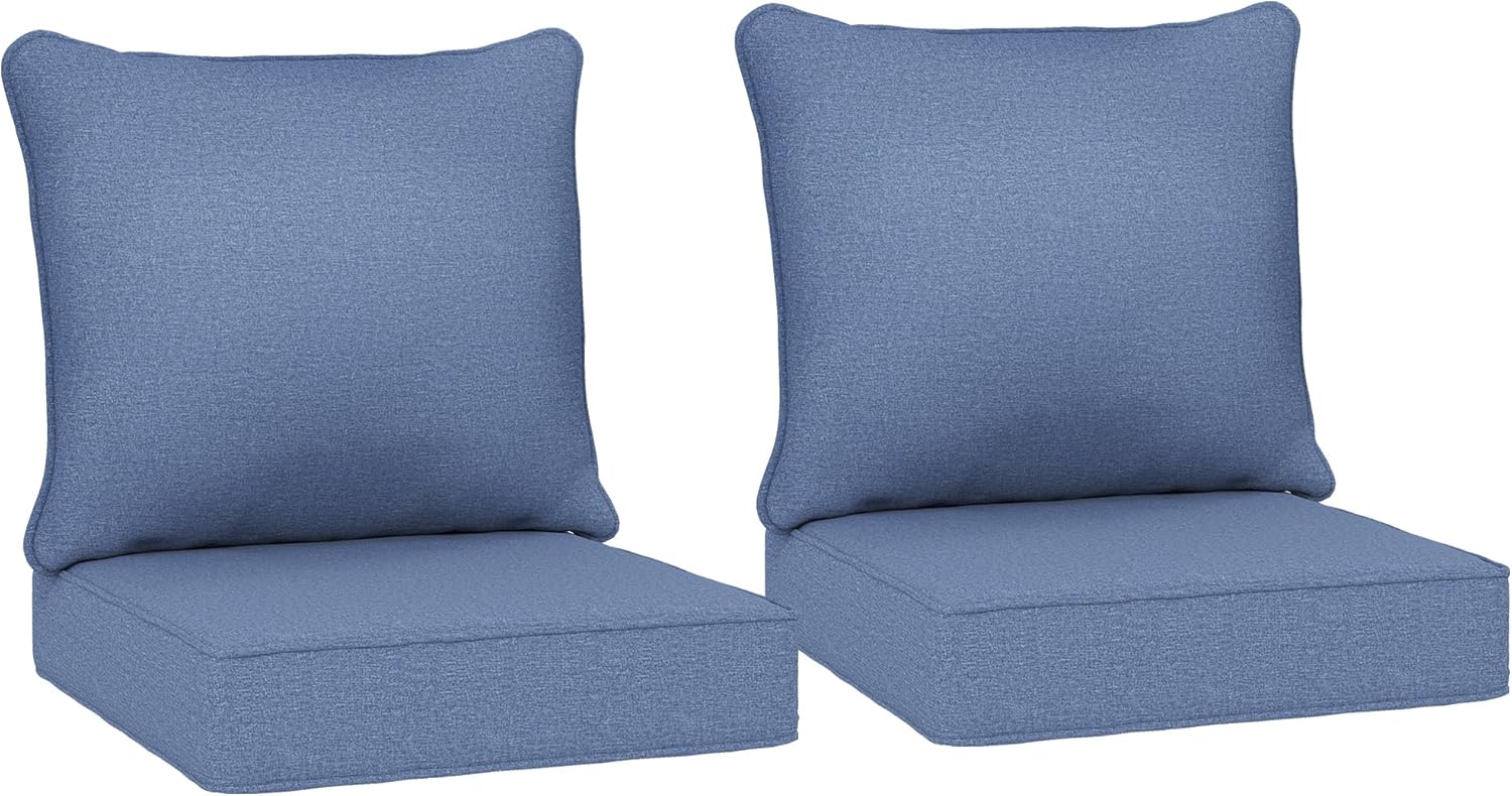 2-Pack Patio Chair Cushions, F - Outdoor Furniture Cushions 24 X 24 บทวิจารณ์และราคา