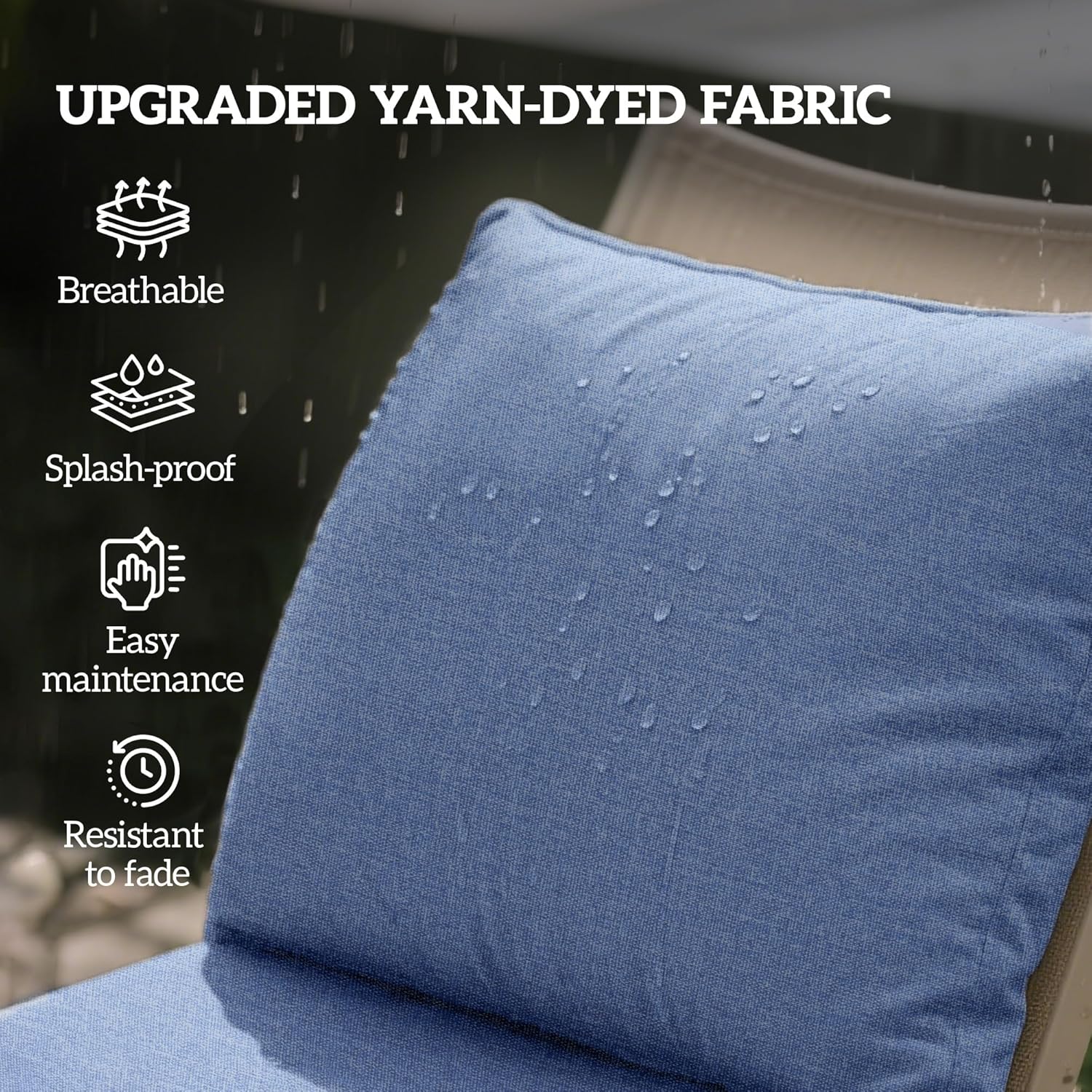 2-Pack Patio Chair Cushions, F - Outdoor Furniture Cushions 24 X 24 บทวิจารณ์และราคา