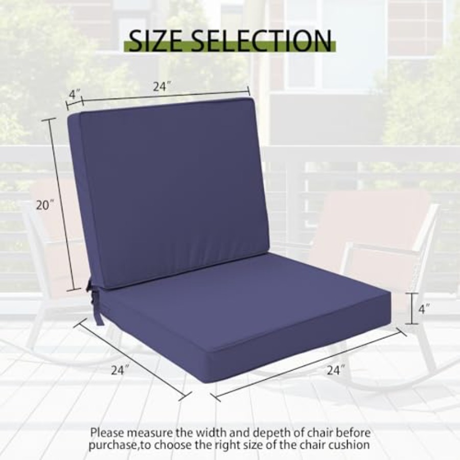 Outdoor Deep Seat Cushion Set  - Outdoor Furniture Cushions 24 X 24 บทวิจารณ์และราคา