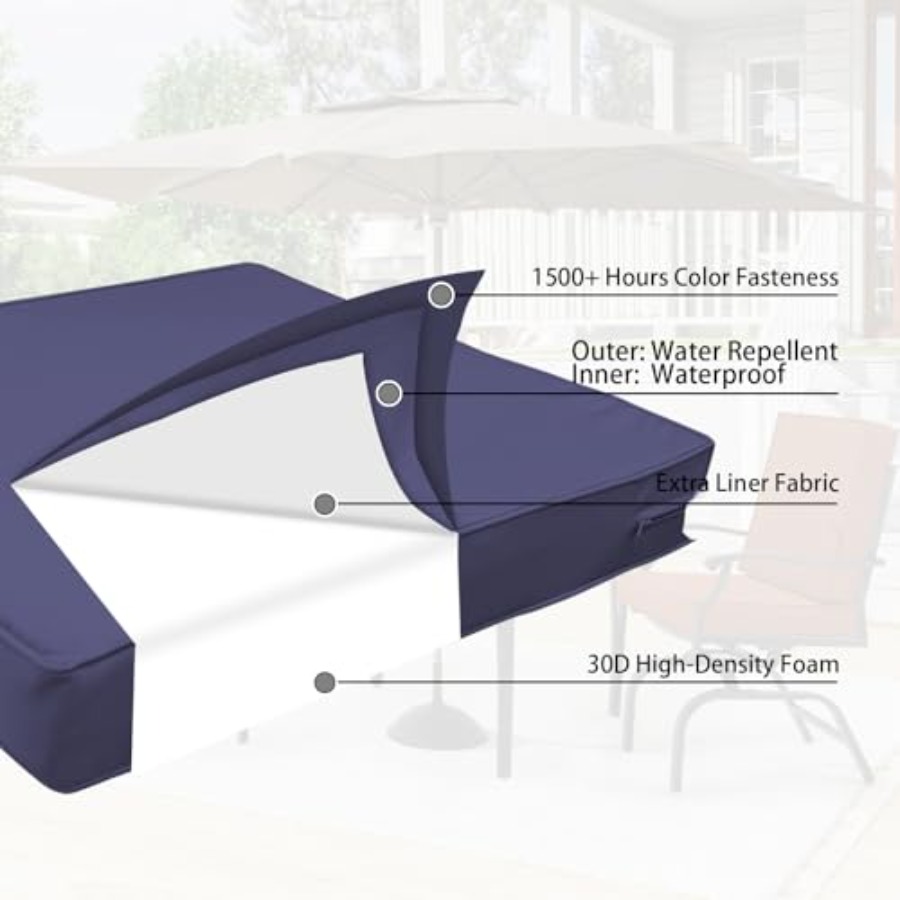 Outdoor Deep Seat Cushion Set  - Outdoor Furniture Cushions 24 X 24 บทวิจารณ์และราคา