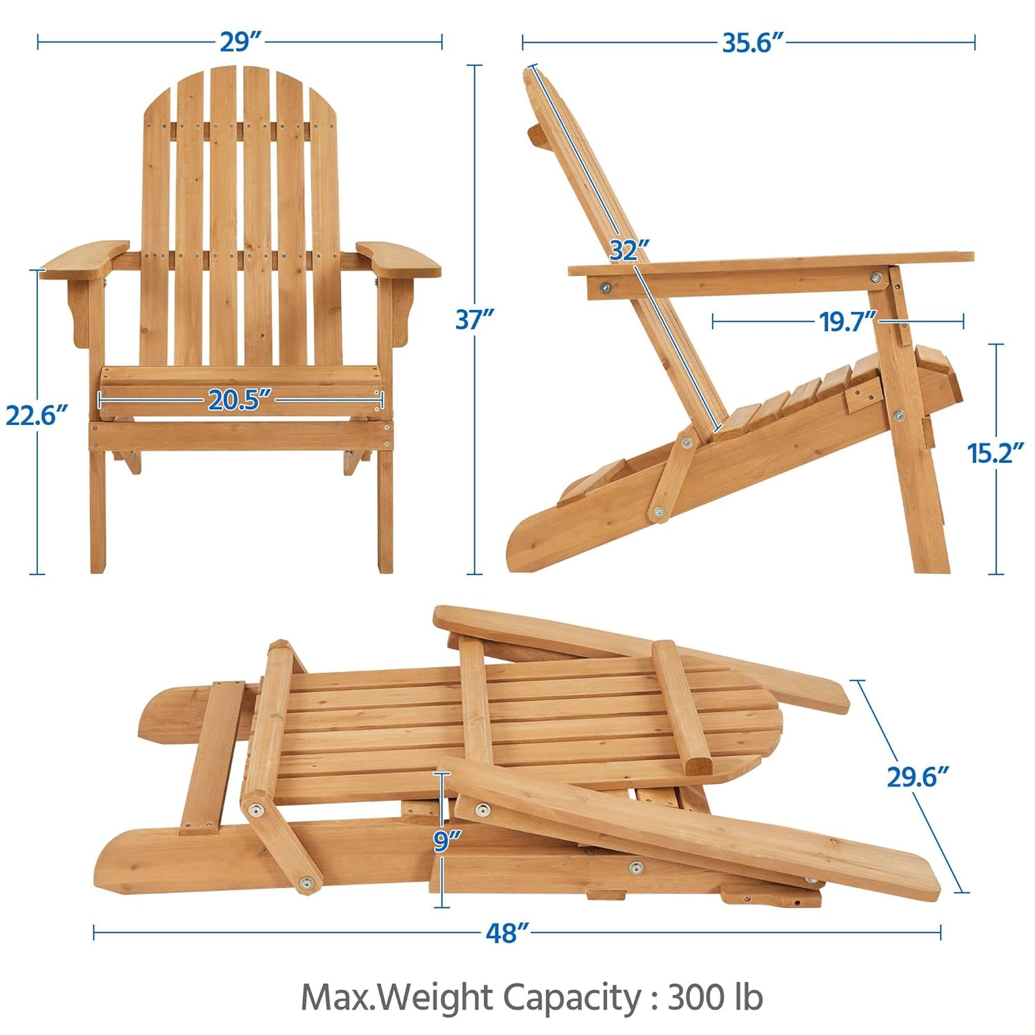 Folding Adirondack Chair Set o - Outdoor Furniture And Fire Pit บทวิจารณ์และราคา