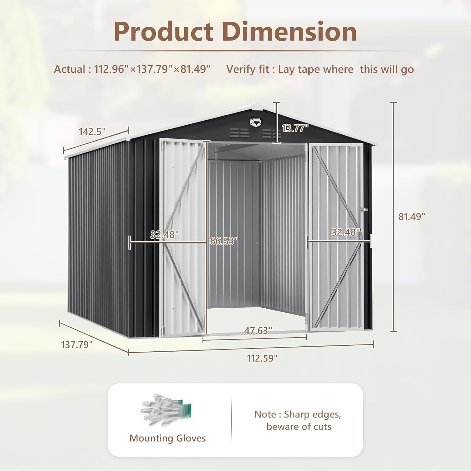 10x12 FT Metal Outdoor Storage - Outdoor Furniture Designer บทวิจารณ์และราคา