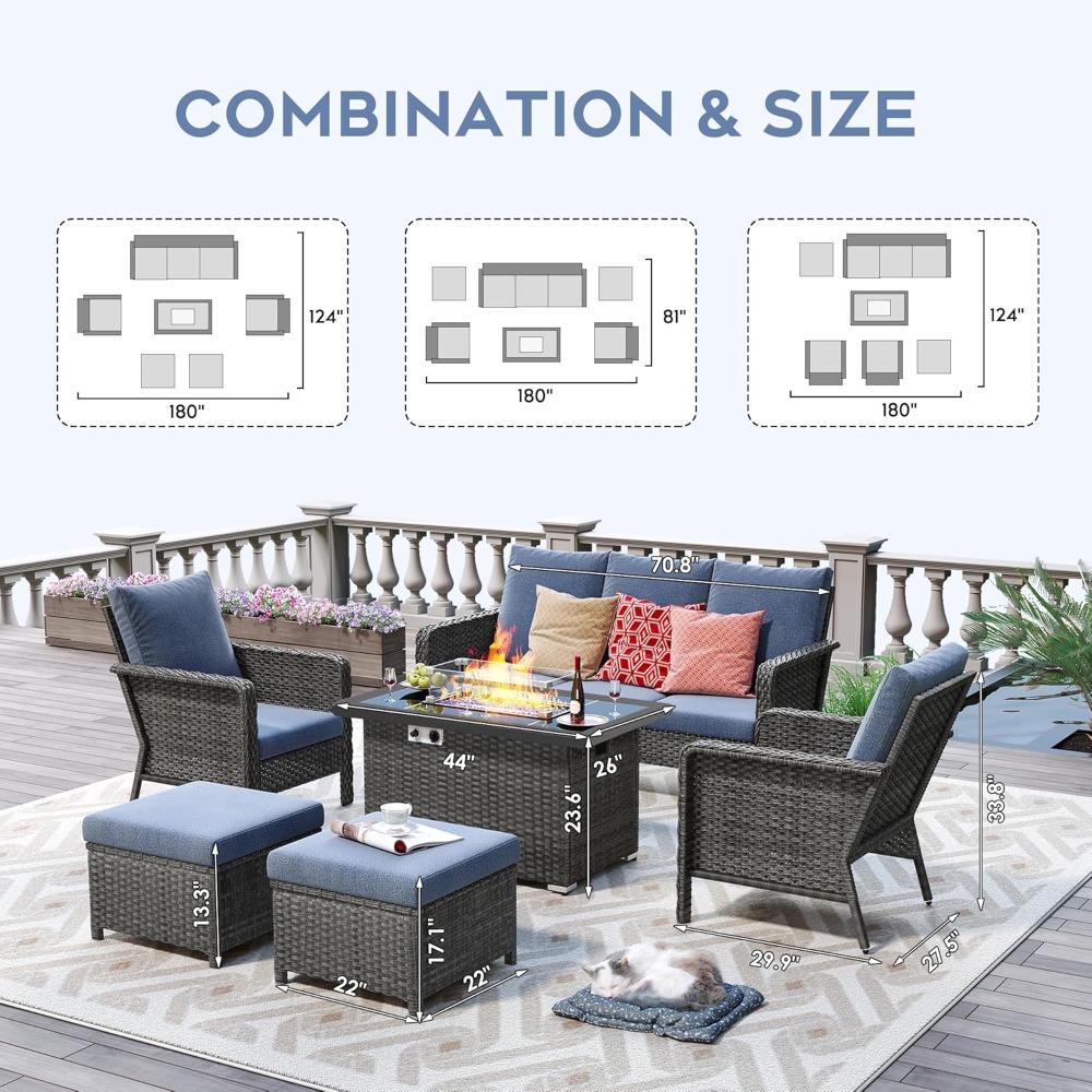 Outdoor Patio Furniture Set Wi - Outdoor Furniture Set With Fire Pit บทวิจารณ์และราคา