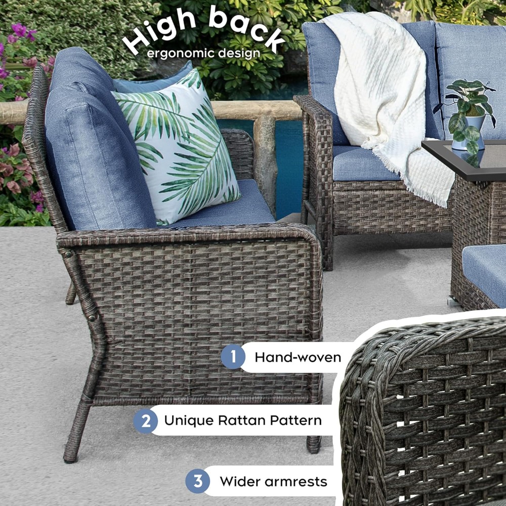 Outdoor Patio Furniture Set Wi - Outdoor Furniture Set With Fire Pit บทวิจารณ์และราคา