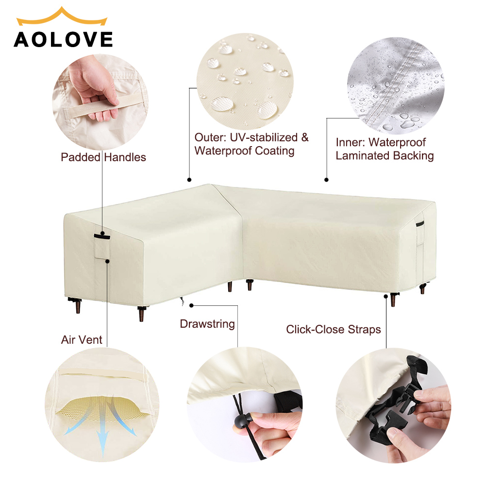 Beige Outdoor L Shape Corner S - Outdoor Furniture Cover Xl บทวิจารณ์และราคา