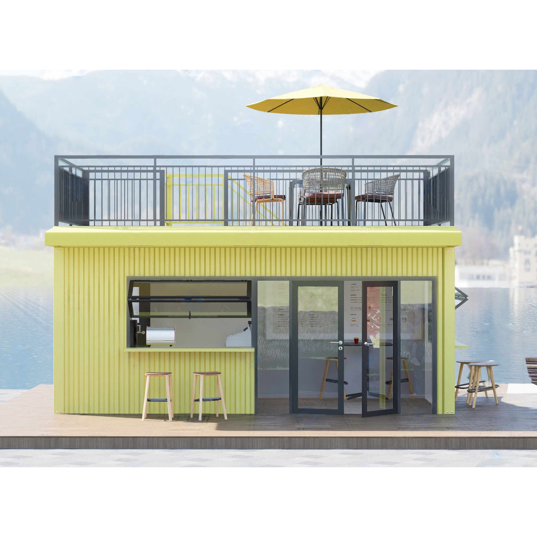 Container House 2 3 Bedrooms L - Outdoor Furniture Metal บทวิจารณ์และราคา