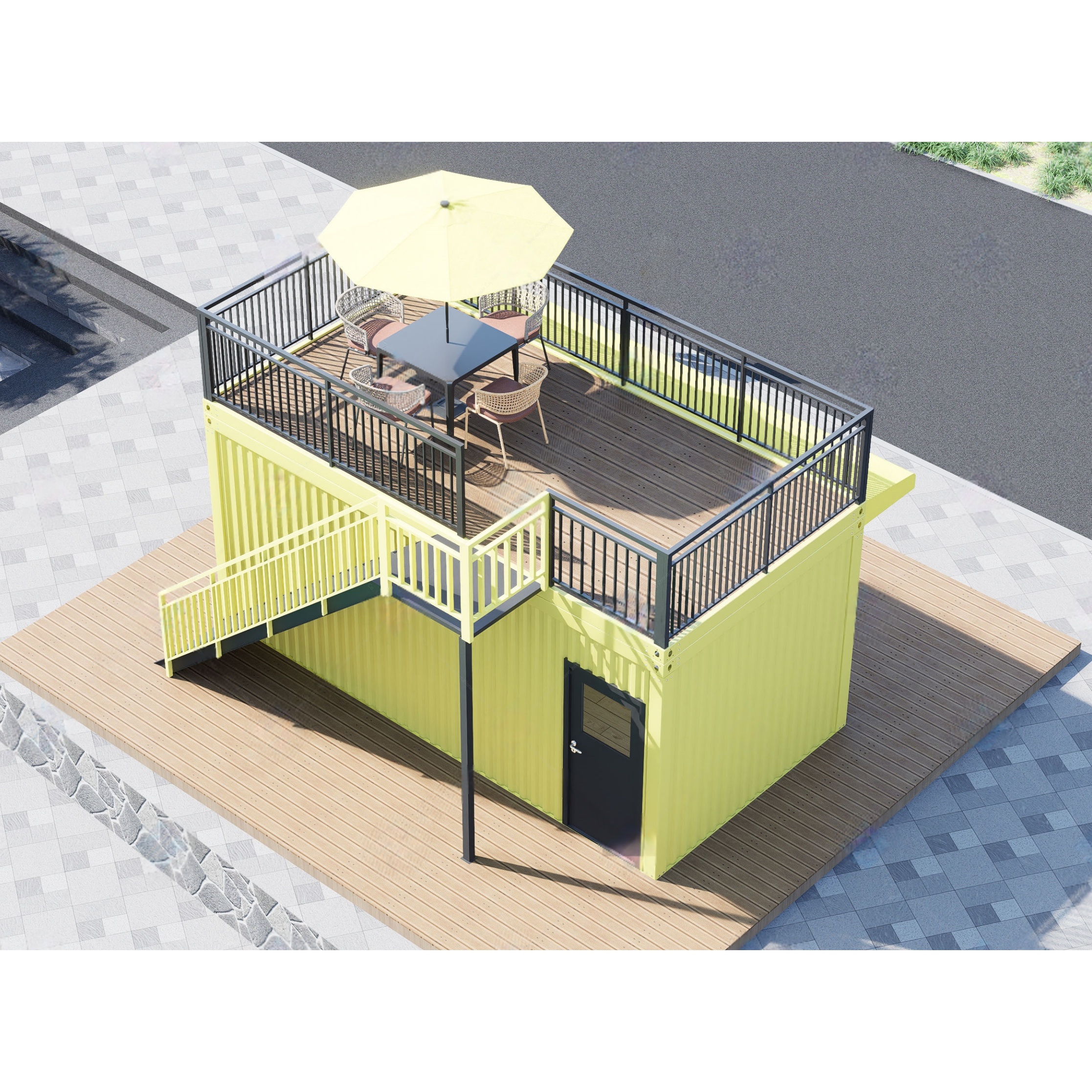 Container House 2 3 Bedrooms L - Outdoor Furniture Metal บทวิจารณ์และราคา