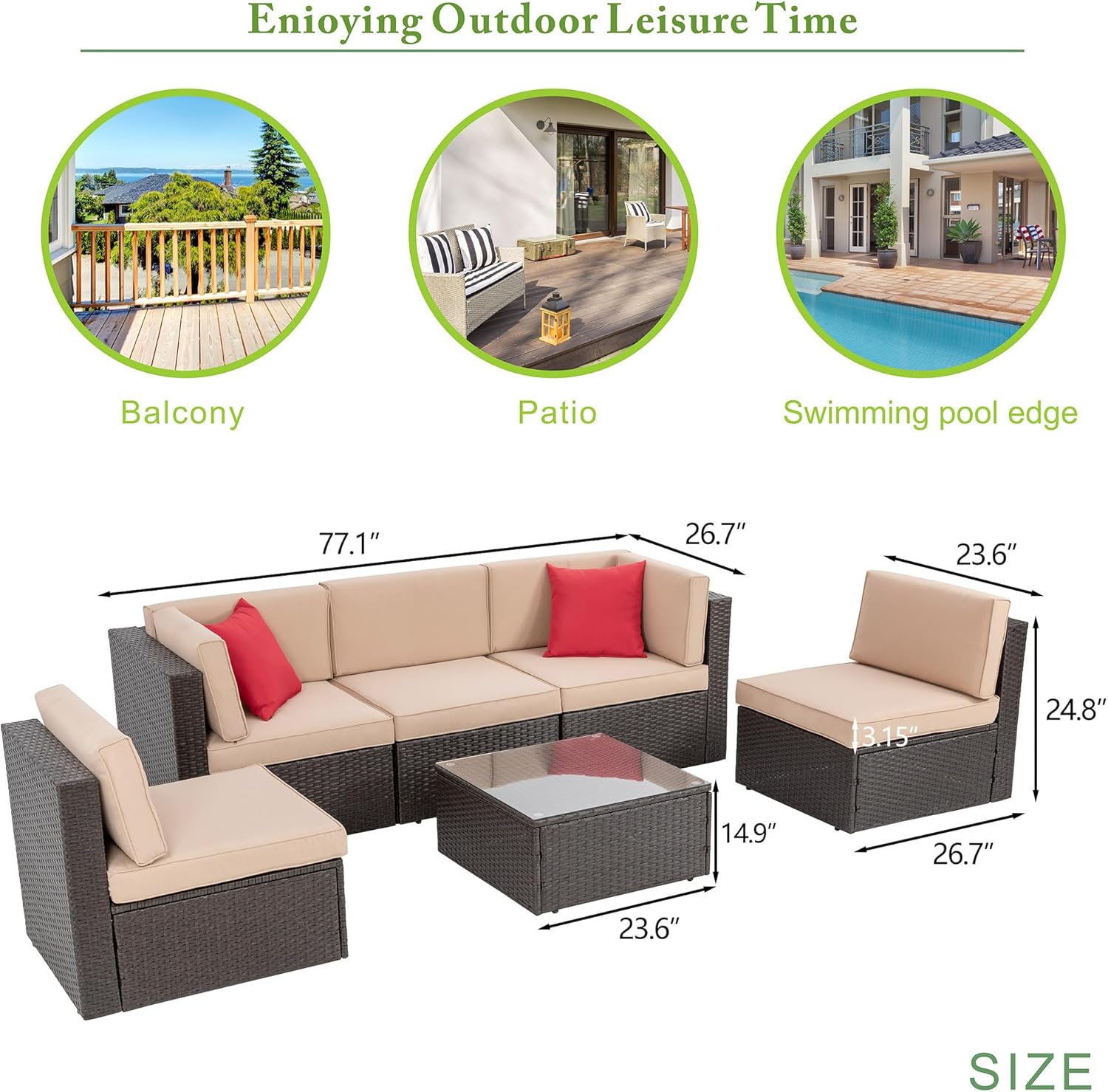 7 Piece Patio Furniture Set wi - Outdoor Furniture And Fire Pit บทวิจารณ์และราคา