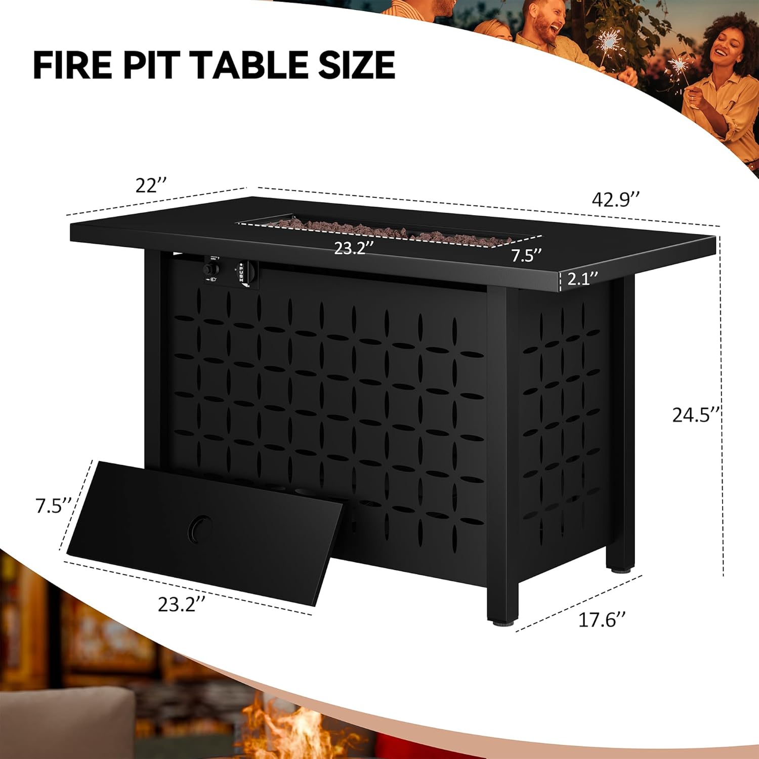 7 Piece Patio Furniture Set wi - Outdoor Furniture And Fire Pit บทวิจารณ์และราคา