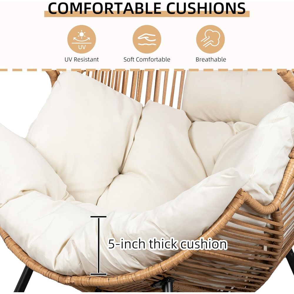 Egg Chair Wicker Outdoor Chair - Outdoor Furniture Without Cushions บทวิจารณ์และราคา