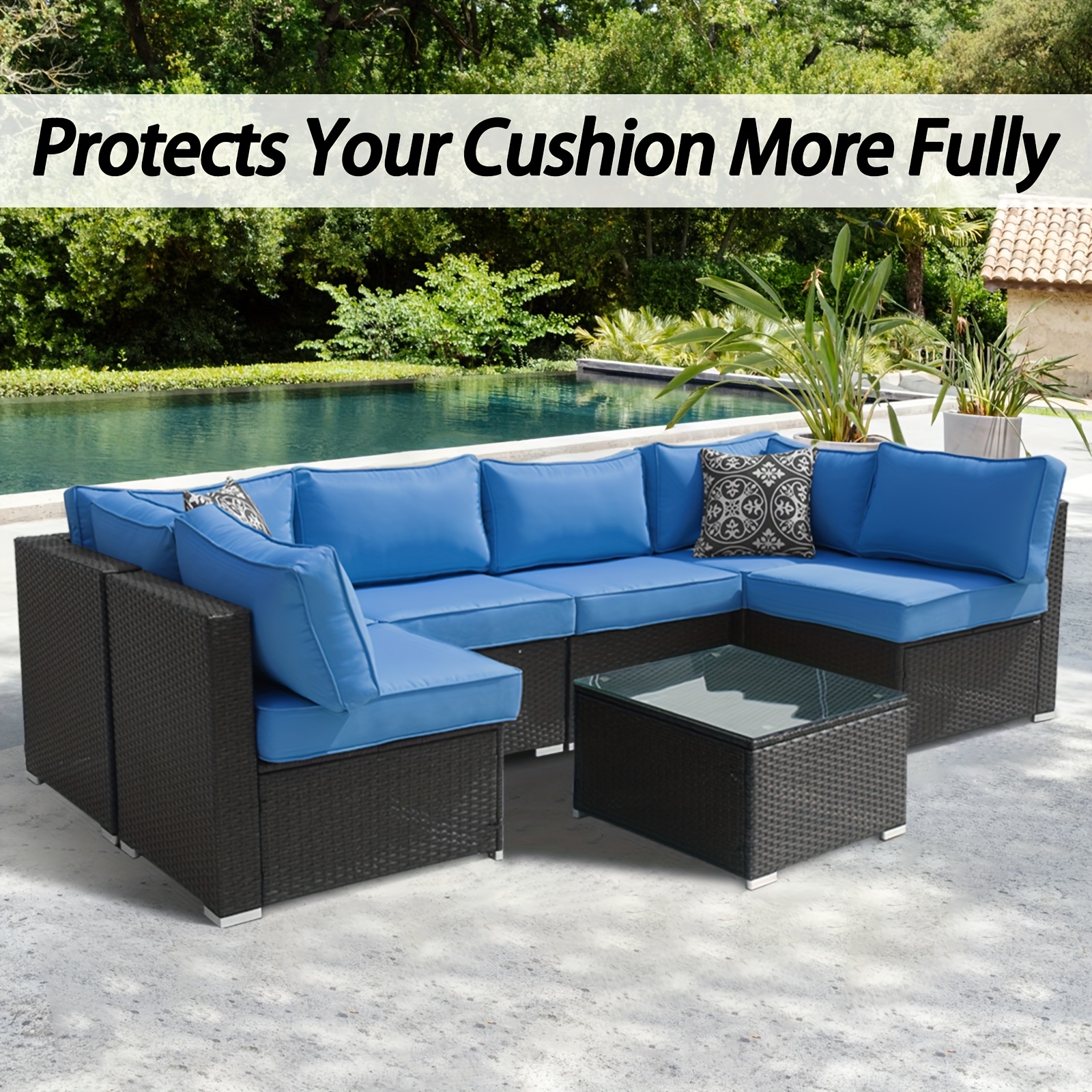 14pcs Outdoor Patio Waterproof - Outdoor Furniture Without Cushions บทวิจารณ์และราคา