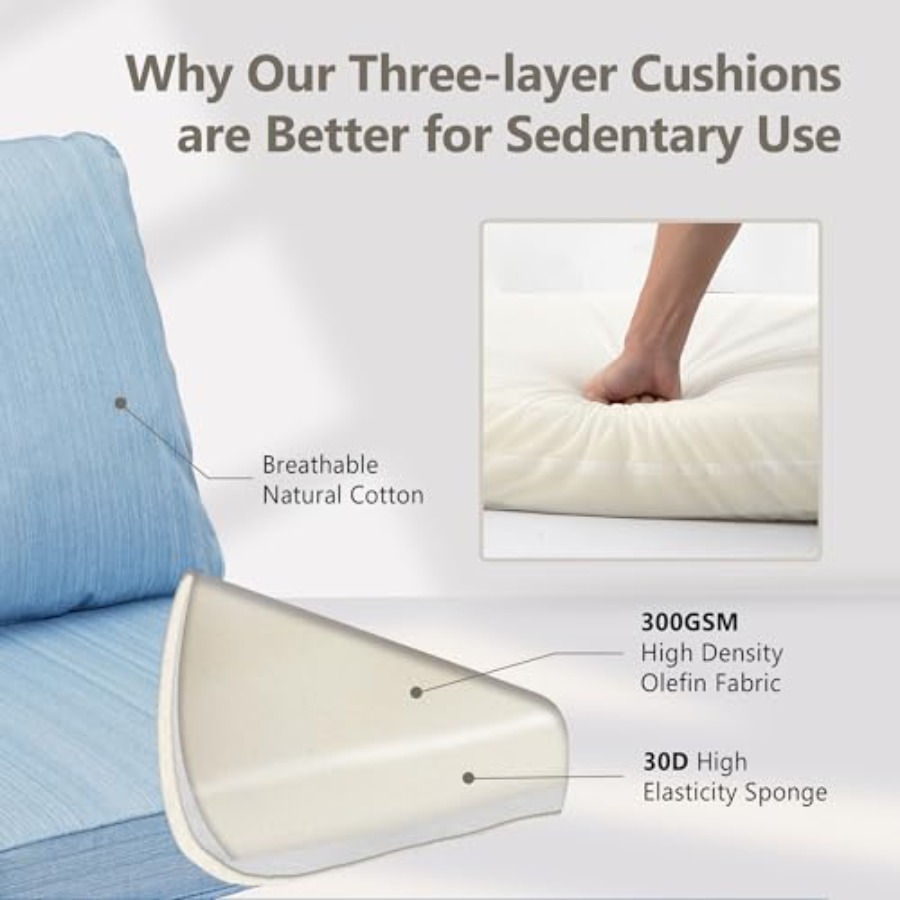 Outdoor Chair Cushion Set Thic - Outdoor Furniture Cushions 24 X 24 บทวิจารณ์และราคา