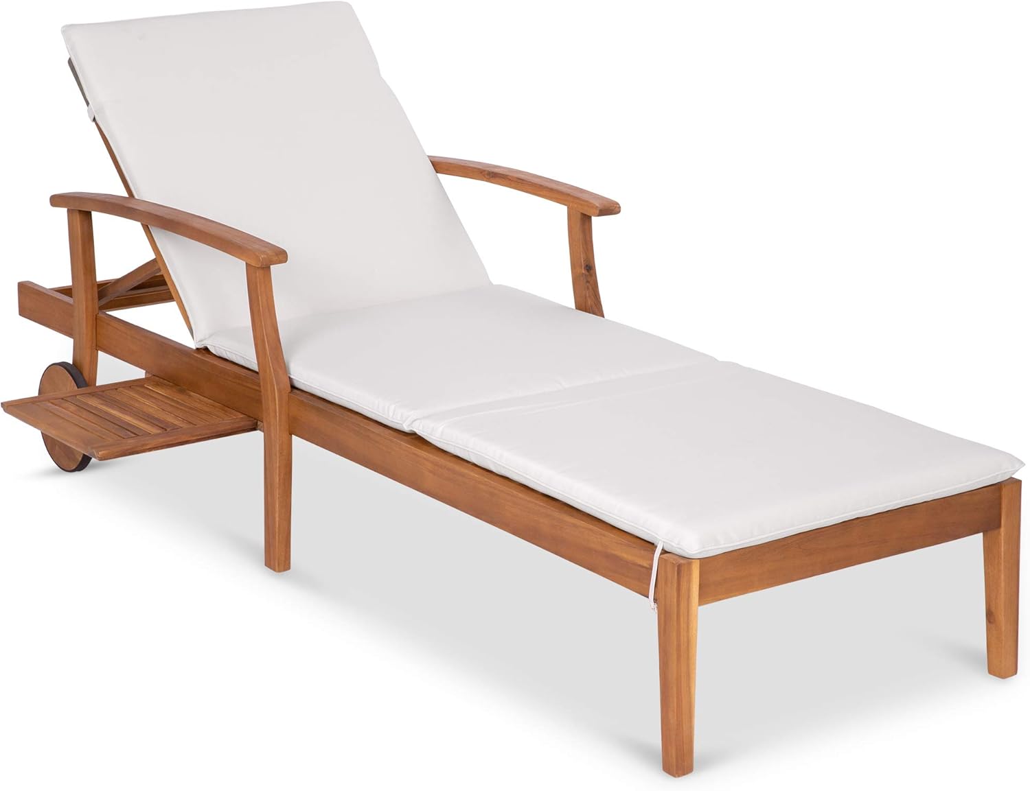79x26in Acacia Wood Chaise Lou - Outdoor Furniture Without Cushions บทวิจารณ์และราคา