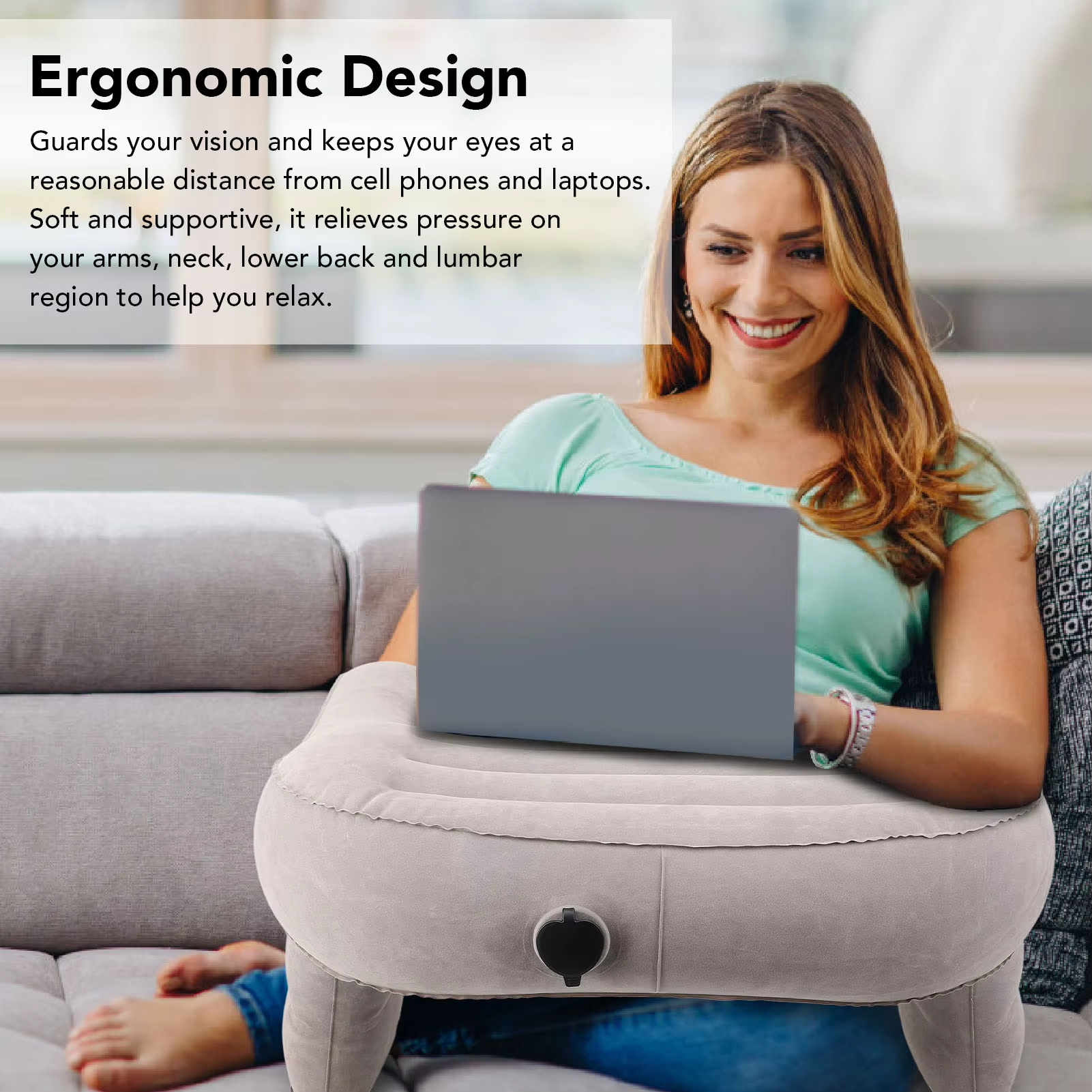 Inflatable Lap Desk Pillow Inf - Outdoor Furniture Designer บทวิจารณ์และราคา