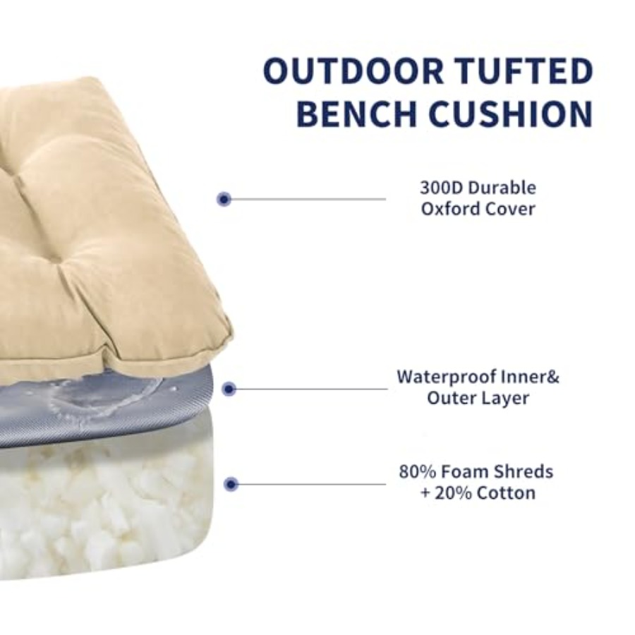 Outdoor Bench Cushion,,Waterpr - Outdoor Furniture Without Cushions บทวิจารณ์และราคา