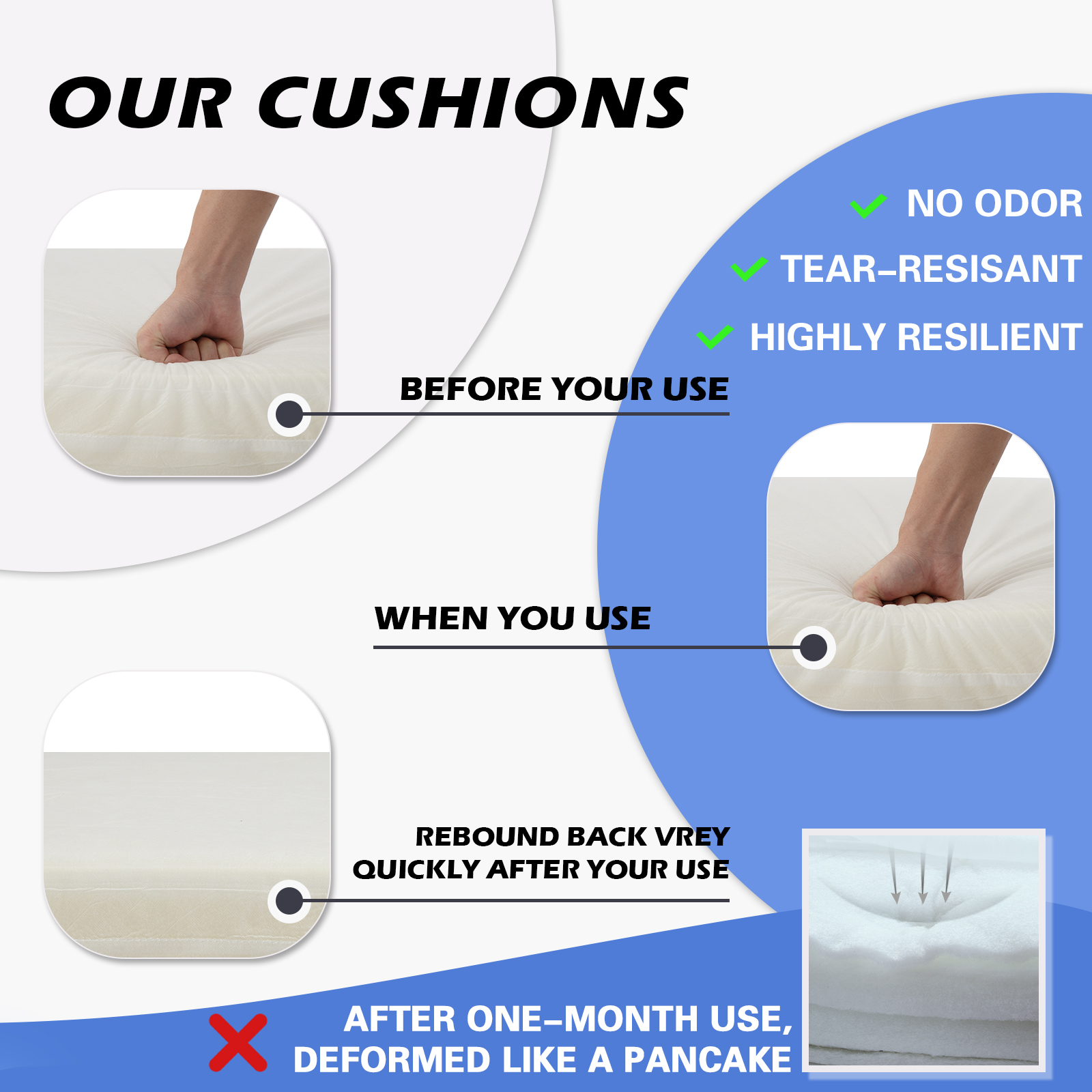 Outdoor Deep Seat Cushions for - Outdoor Furniture Cushions 24 X 24 บทวิจารณ์และราคา