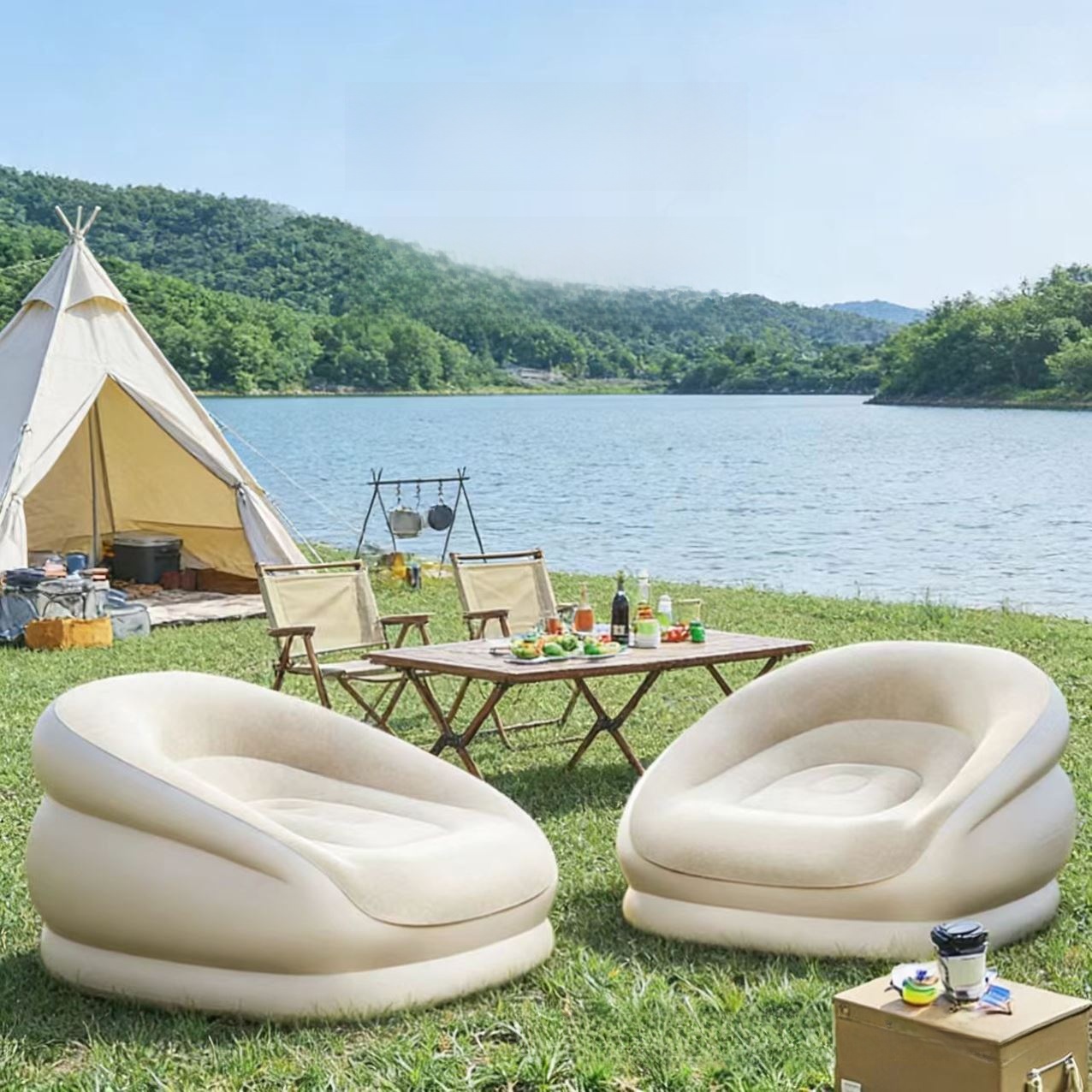Portable Iatable Sofa for Cam  - Outdoor Furniture Designer บทวิจารณ์และราคา