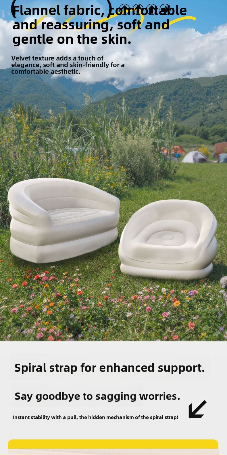 Portable Iatable Sofa for Cam  - Outdoor Furniture Designer บทวิจารณ์และราคา