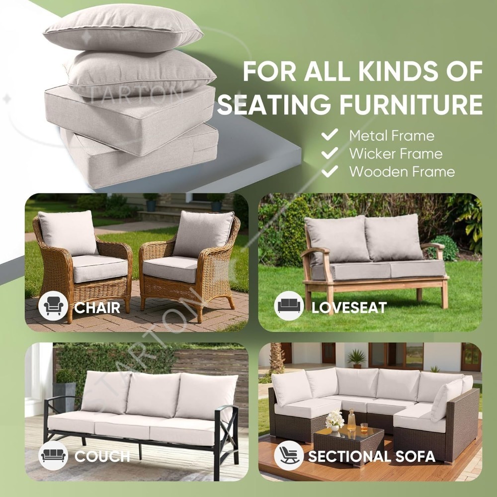 Outdoor Chair Cushions Set of  - Outdoor Furniture Cushions 24 X 24 บทวิจารณ์และราคา