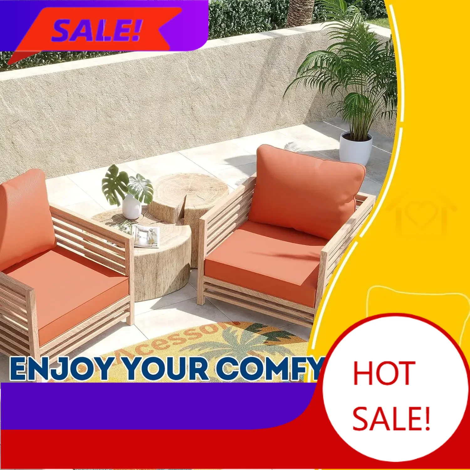 Bestseller[XMSJ]Outdoor Deep S - Outdoor Furniture Cushions 24 X 24 บทวิจารณ์และราคา