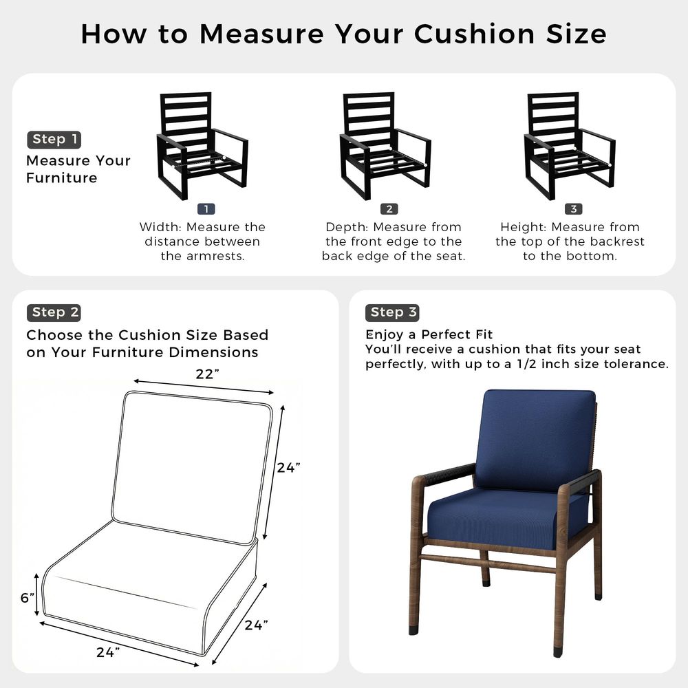 Furniture Cushions Set, 24x24  - Outdoor Furniture Cushions 24 X 24 บทวิจารณ์และราคา