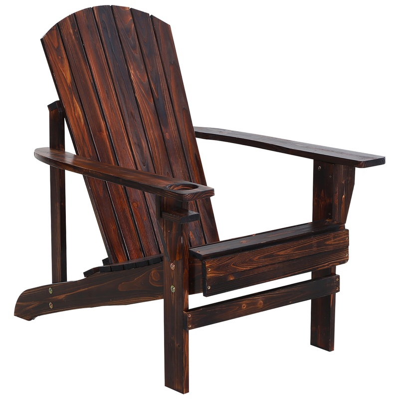 Outsunny Wooden Adirondack Cha - Outdoor Furniture And Fire Pit บทวิจารณ์และราคา