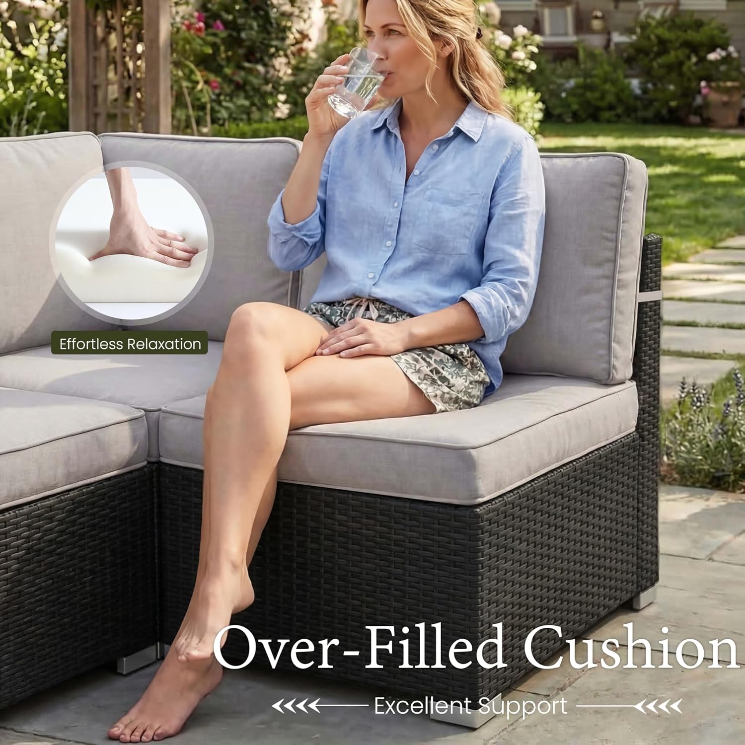15 Piece Patio Furniture Set w - Outdoor Furniture And Fire Pit บทวิจารณ์และราคา
