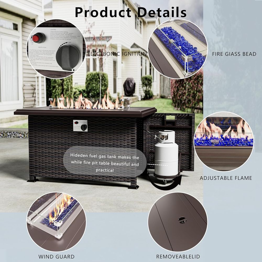 13-Piece Outdoor Sectional Pat - Outdoor Furniture And Fire Pit บทวิจารณ์และราคา