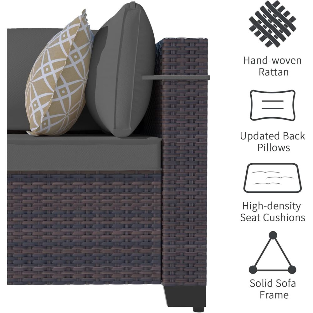 13-Piece Outdoor Sectional Pat - Outdoor Furniture And Fire Pit บทวิจารณ์และราคา