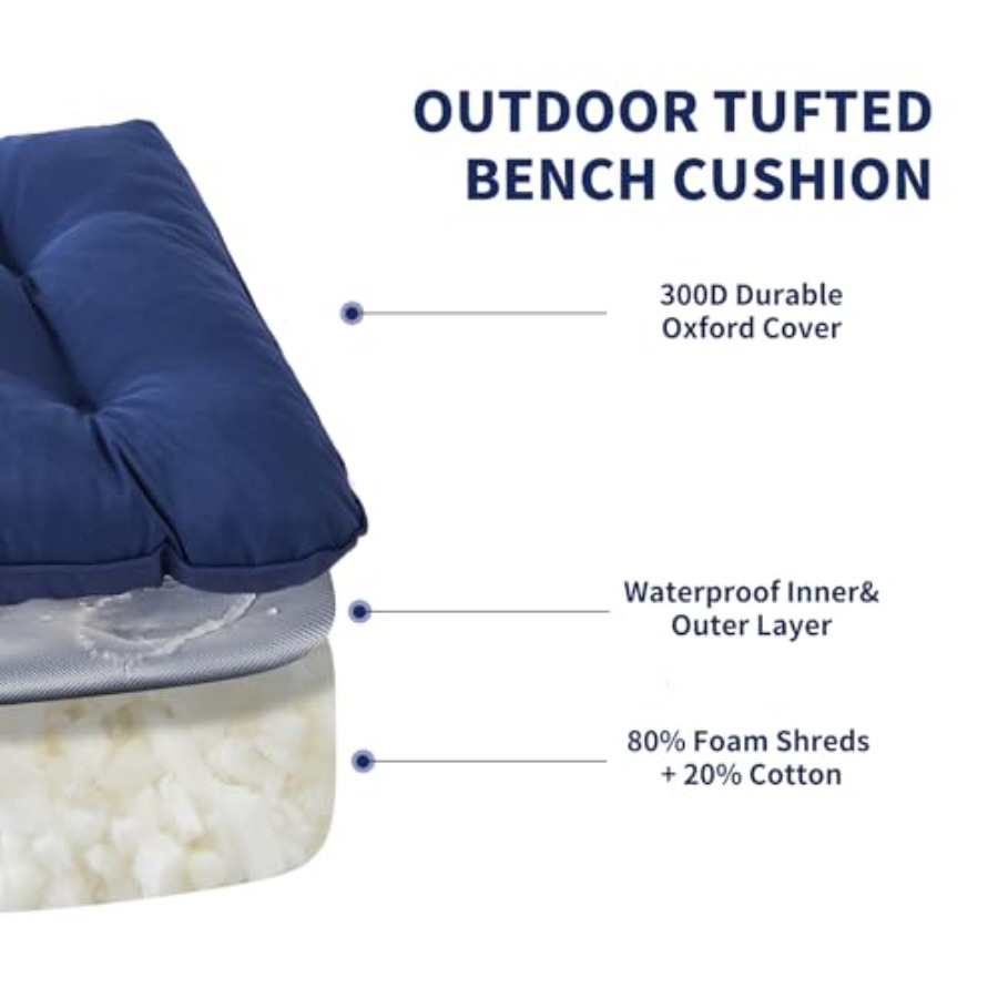 Outdoor Bench Cushion,,Waterpr - Outdoor Furniture Without Cushions บทวิจารณ์และราคา