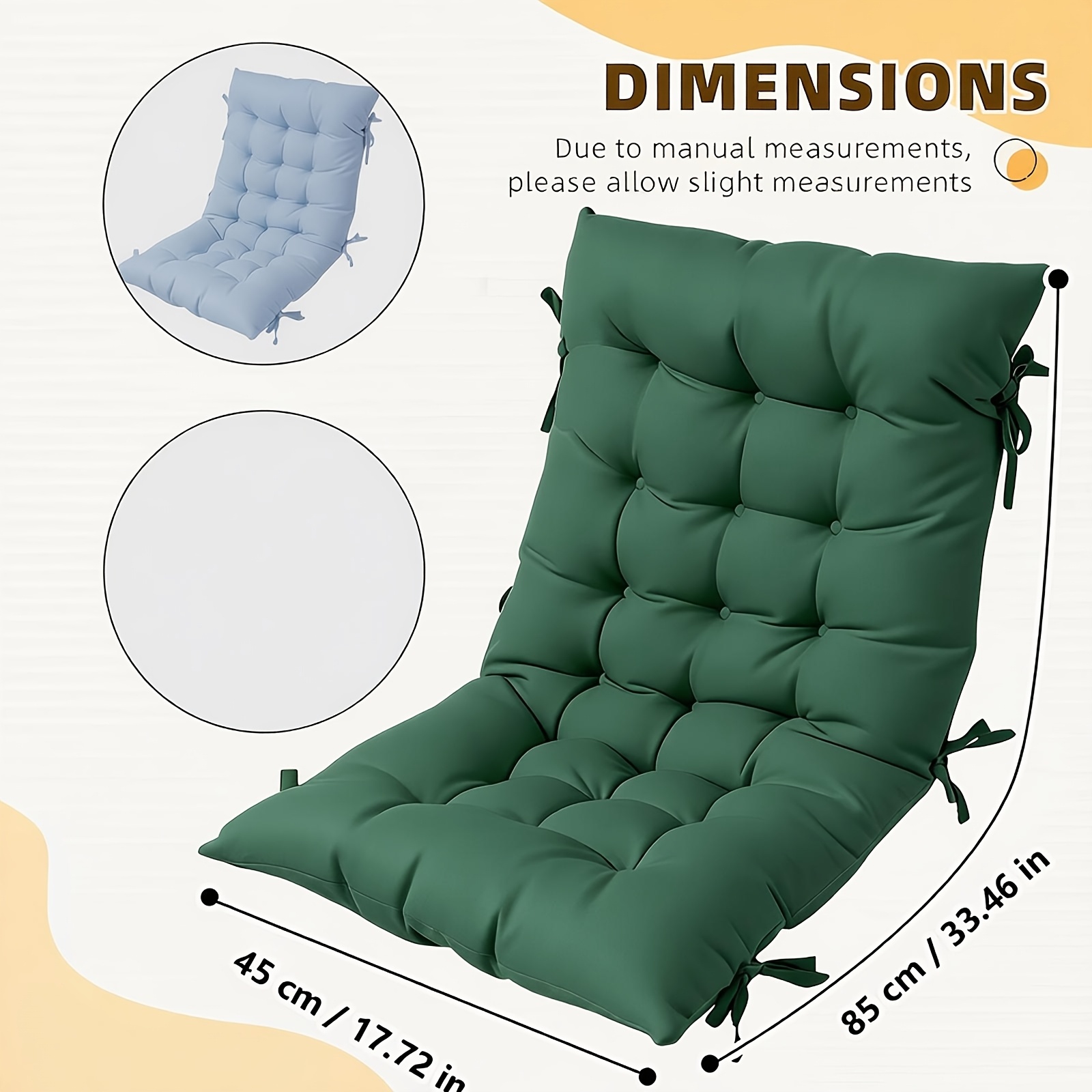 2pcs Cushion, Thickened Polyes - Outdoor Furniture Without Cushions บทวิจารณ์และราคา