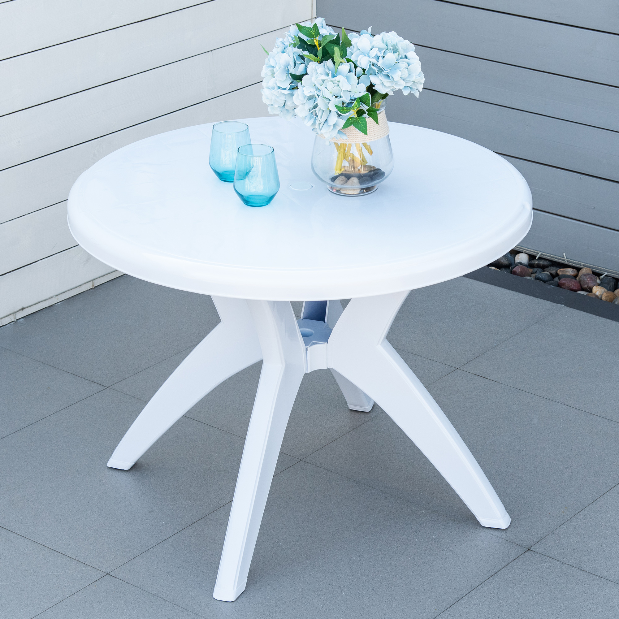 3' Round Outdoor Plastic Dinin - Outdoor Furniture Year Round บทวิจารณ์และราคา
