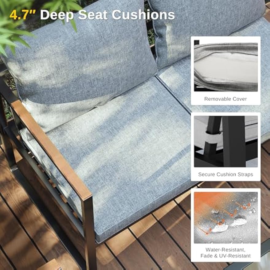 Patio Furniture Set, 4-Piece O - Outdoor Furniture Without Cushions บทวิจารณ์และราคา