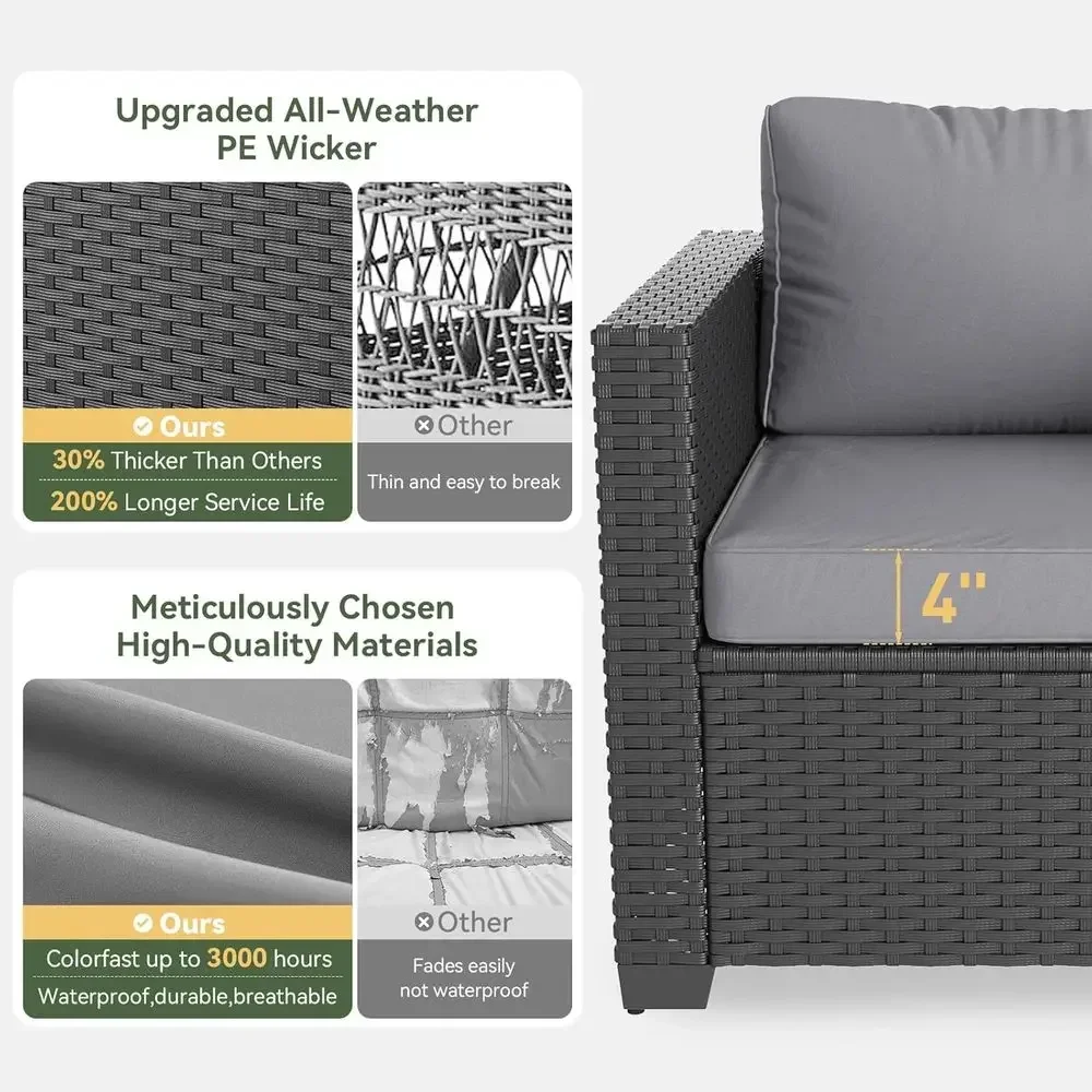 7-Piece Outdoor Patio Furnitur - Outdoor Furniture And Fire Pit บทวิจารณ์และราคา