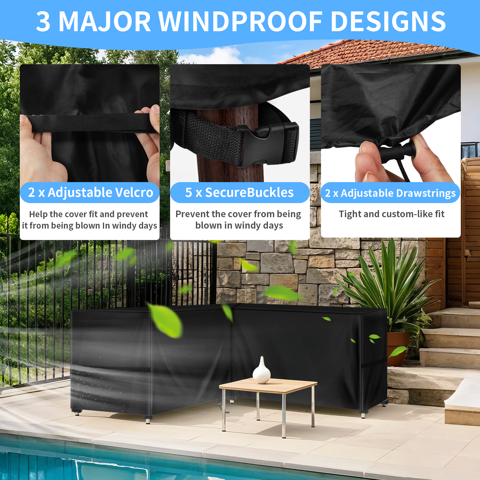 L Shape Furniture Waterproof C - Outdoor Furniture Cover Xl บทวิจารณ์และราคา