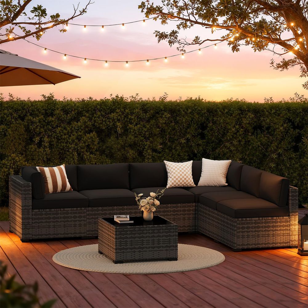 7Piece Patio Furniture Set, Wi - Outdoor Furniture Without Cushions บทวิจารณ์และราคา