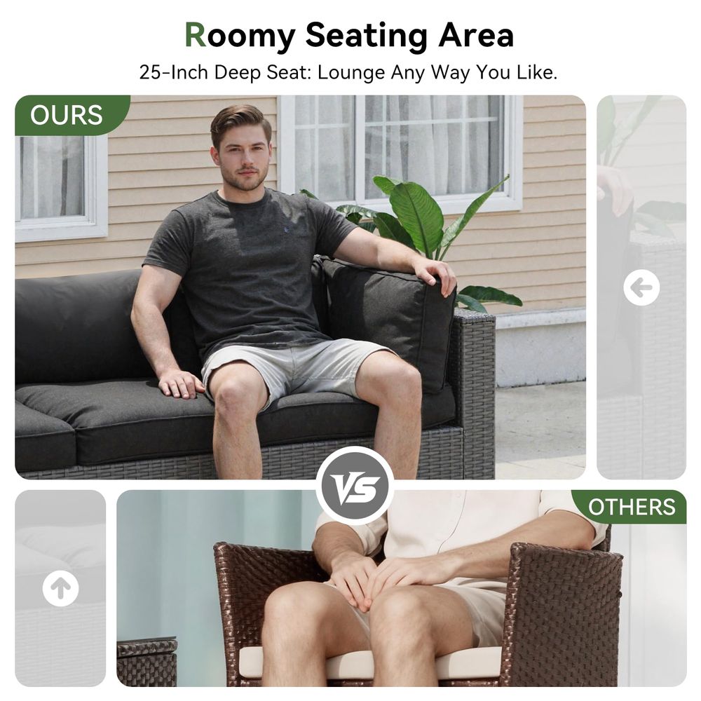 7Piece Patio Furniture Set, Wi - Outdoor Furniture Without Cushions บทวิจารณ์และราคา