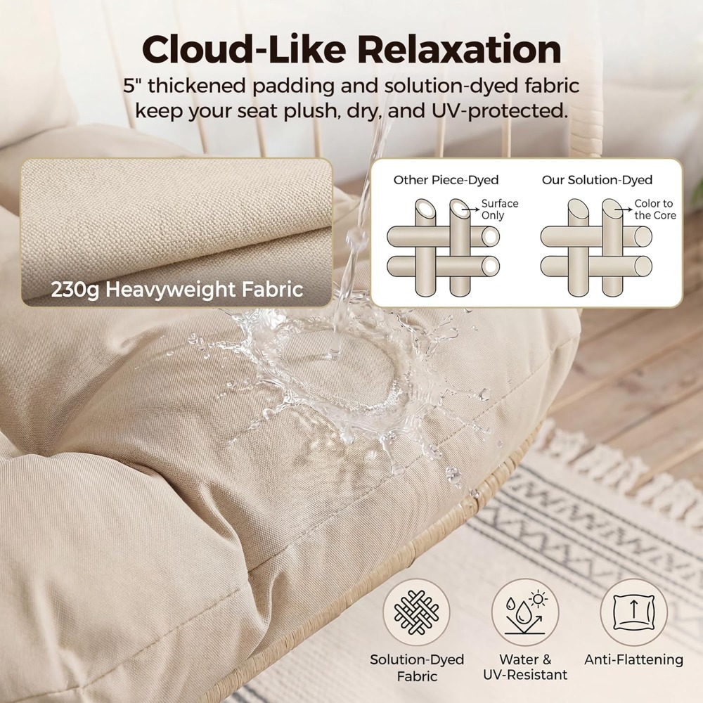 Outdoor Hanging Egg Chair With - Outdoor Furniture Without Cushions บทวิจารณ์และราคา