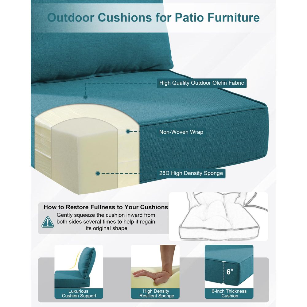 Outdoor Chair Cushions 22 X 24 - Outdoor Furniture Cushions 24 X 24 บทวิจารณ์และราคา