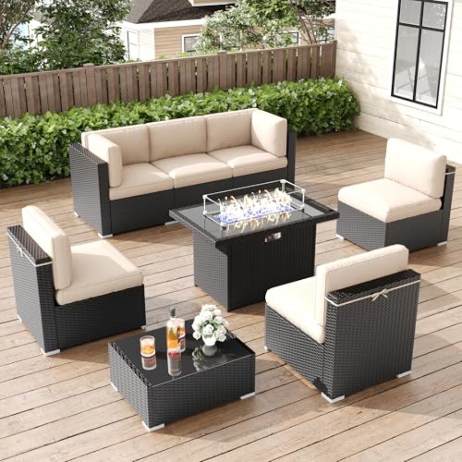 Patio furniture set for outdoo - Outdoor Furniture Set With Fire Pit บทวิจารณ์และราคา