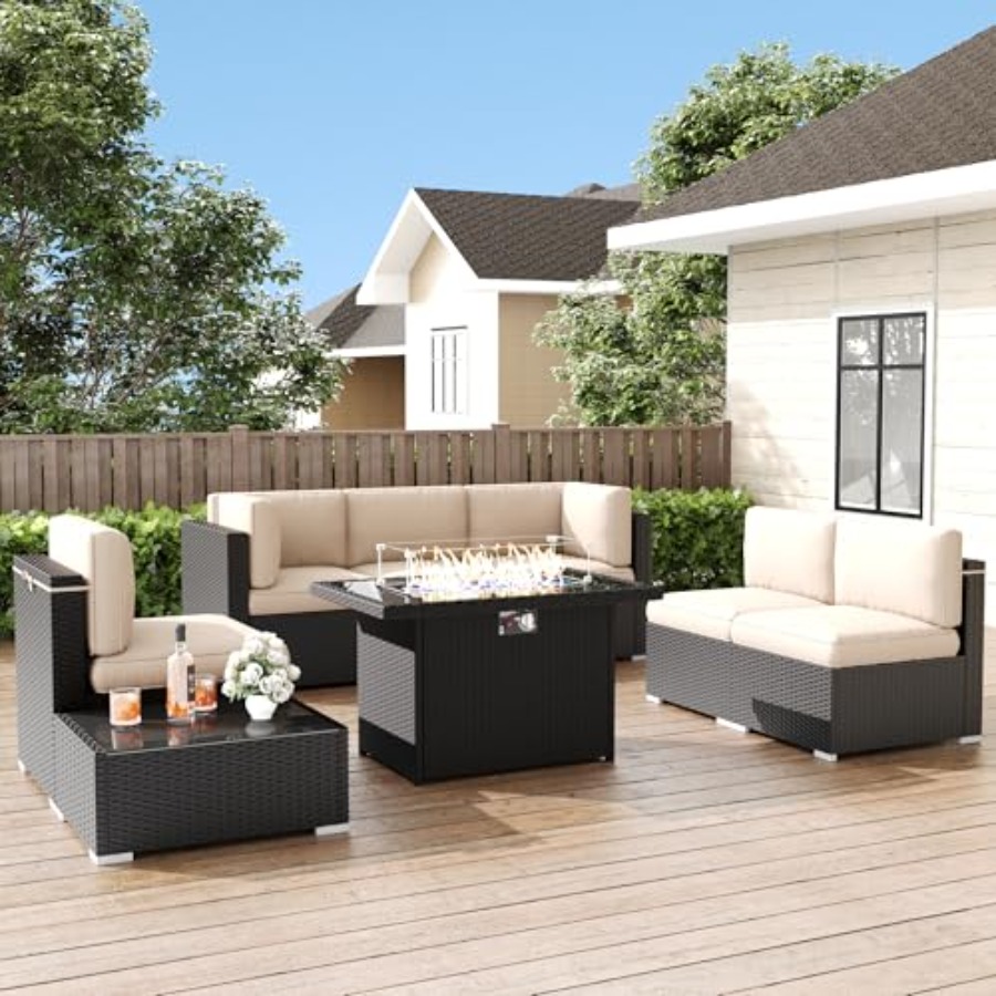 Patio furniture set for outdoo - Outdoor Furniture Set With Fire Pit บทวิจารณ์และราคา